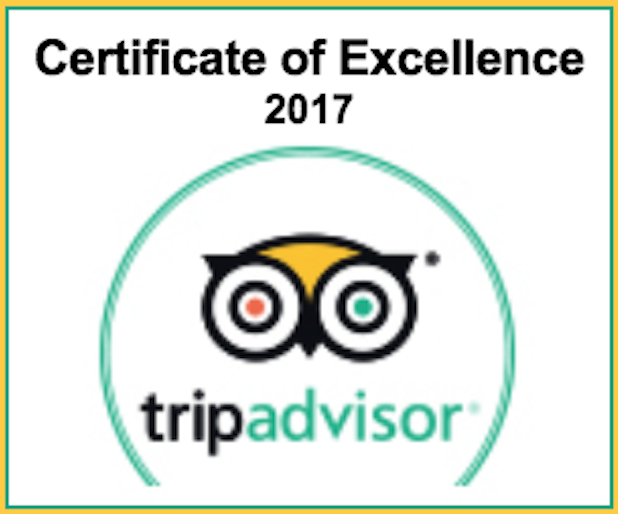 TripAdvisor Certificate Excellence 2017